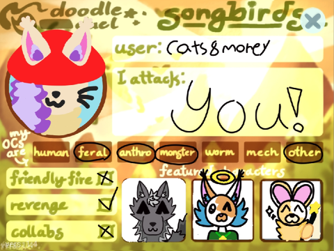 Doodle duel profile '^'