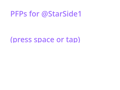 PFPs for @Starside1
