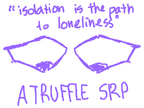 “ isolation is the path to loneliness “ - a truffle srp for thgrp 