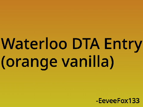 Waterloo DTA (orange vanilla)