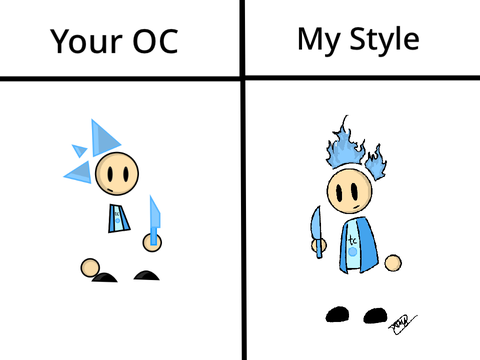 I drew your OC in my style :)