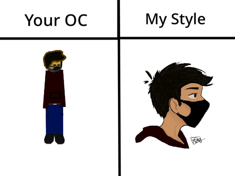 I drew your OC in my style :)