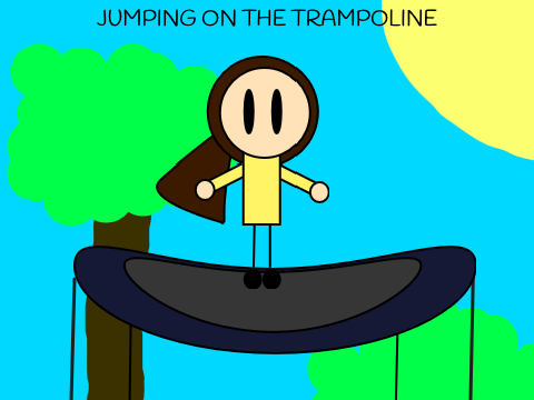 jumping on the... trampoline!