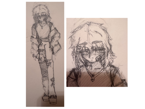 Corey’s day out outfit sketch <3