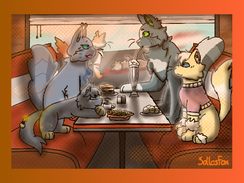 ~Kitties at the diner :3~