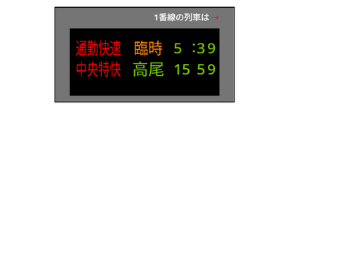 中央線発車標シュミレーター Ver.1-1