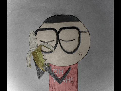 Toady Kissing a Banana