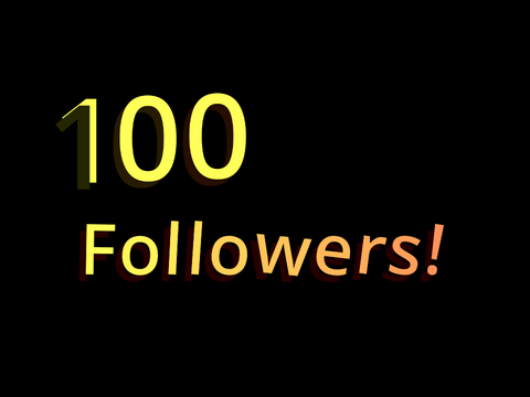 100 followers!