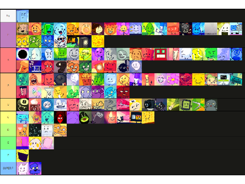 BFDI tier list i guess