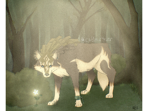 MY GREATEST ACHIEVEMENT EVER :DDDD  ||  wolf link drawing