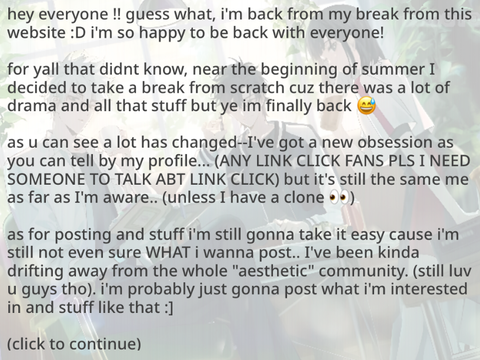 update - i’m back