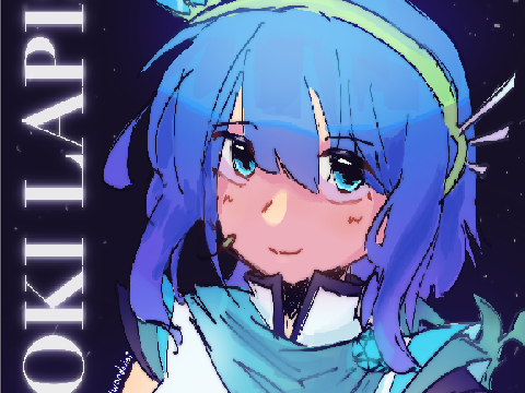 aoki lapis ! // vocaloid art collab