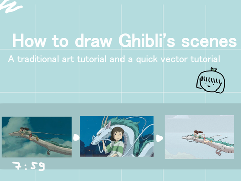 How to draw Ghibli's scenes! A tutorial:)