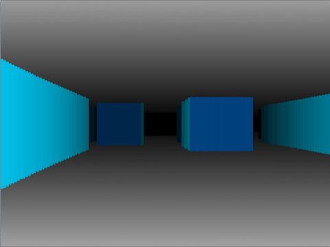 3D blue backrooms