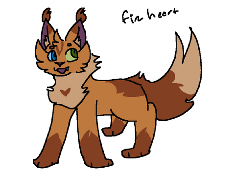 Lonely Flame and Tiger colored Kitty