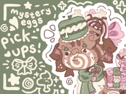 ⤑ mystery egg pickups . design dump !!