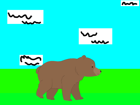 walking bear animation