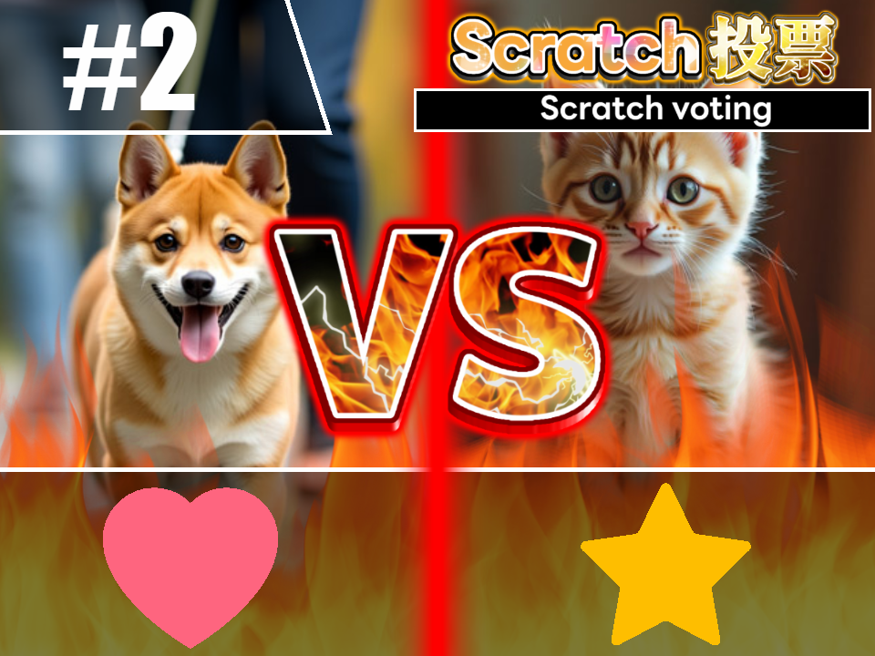 【Scratch投票】犬と猫、どっちが好き？【#2】