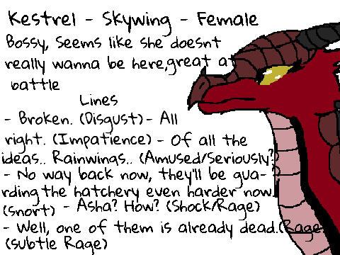 Wings Of Fire Prolouge - Audition For Kestrel