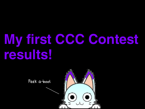 My first CCC Results! :3