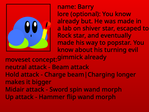 Kirby Fighters Ultimate | sign ups | Barry joins the fight