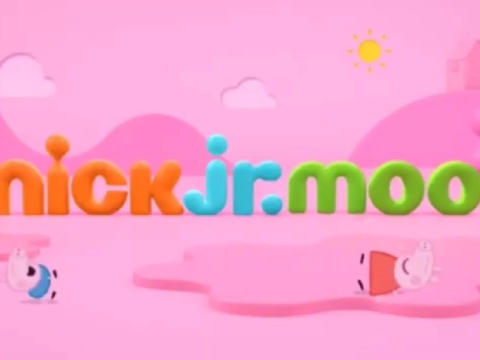Nick Jr Moo is a genuine logo with a variation of the letter m.