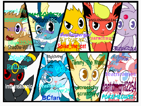 Sign your name beside ur favorite eeveelution! remix remix