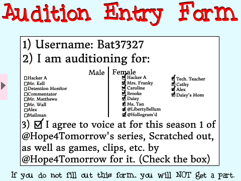 *OPEN* Scratched Out: Voice Auditions remix