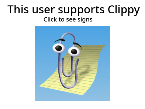 I SUPPORT CLIPPY!