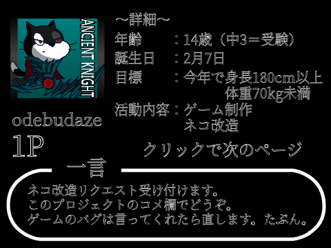 PROFILE & COMMENT プロフィール＆コメ欄