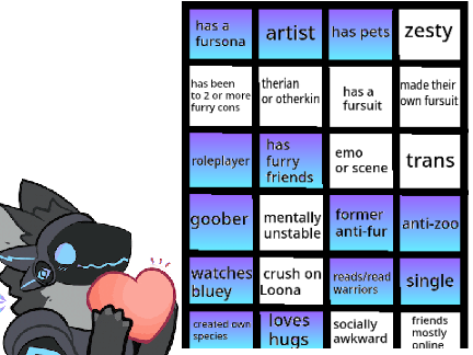 Furry bingo!!  x3 