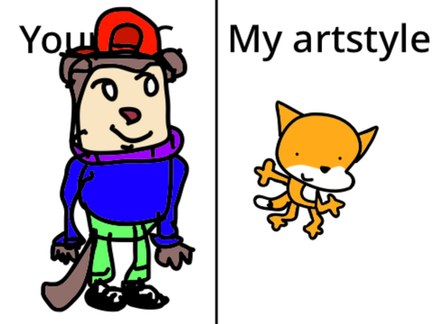 Your oc in my artstyle remix