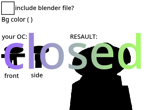 making a 3D models of your ocs (closed)