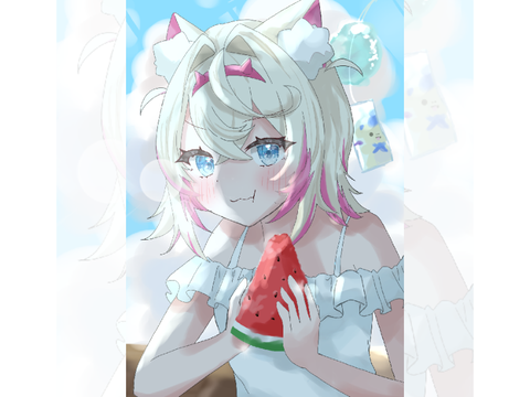 モコちゃんと夏ですね