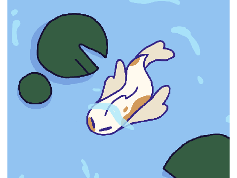 swimming koi animation