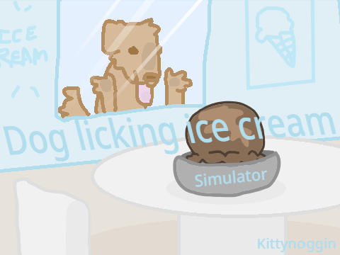 Dog licking ice cream simulator