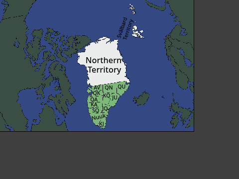 Municipalities of an Alternate Greenland