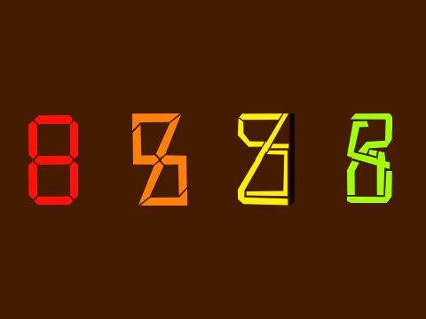 7-4 Segmented displays