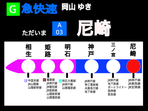 【A急行】急快速のLCD