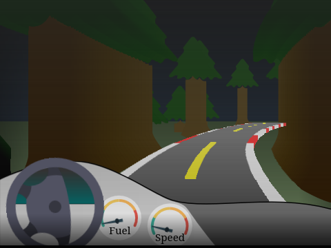3D Road in Forest
