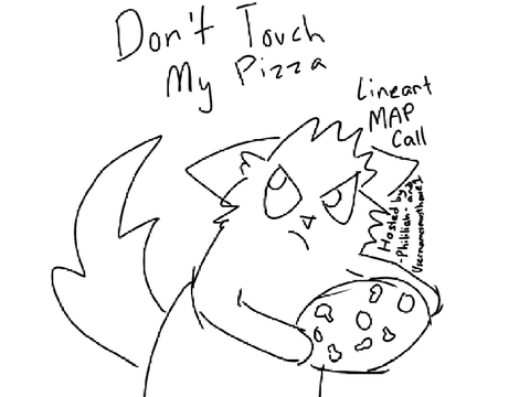 DON'T TOUCH MY PIZZA [] TNEs PLZ ~ SPOOF LINEART MAP