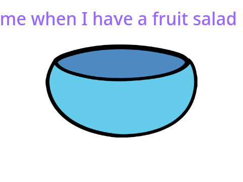 Me when I have a fruit salad