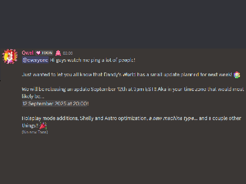Dandy's World update lore 60