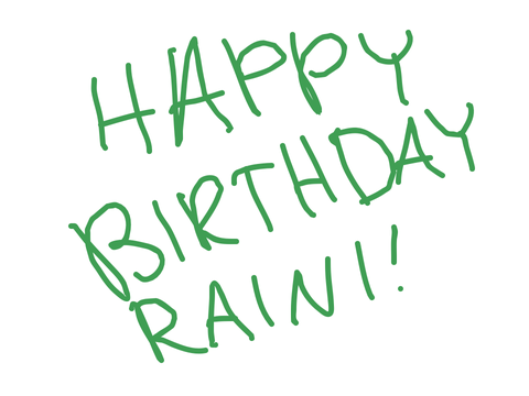 Happy birthday raini!