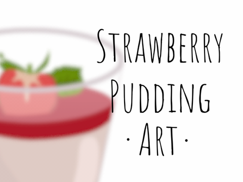 Strawberry pudding art