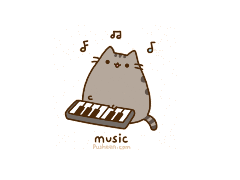 pusheen playing piano (=θωθ=)