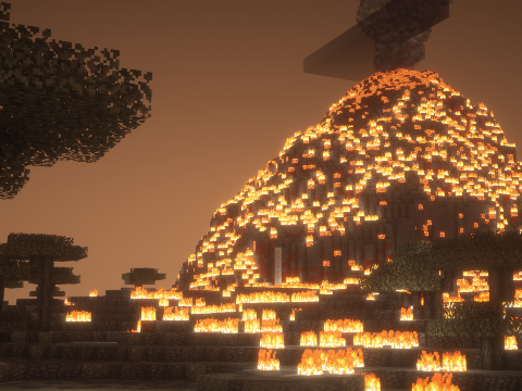 Volcano in Minecraft