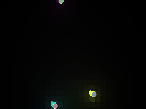 rainbow lights that are moving around