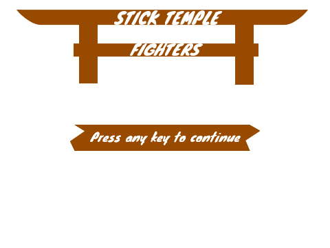 Stick Temple Fighters Title screen