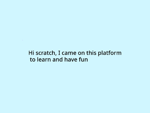 Hello scratch